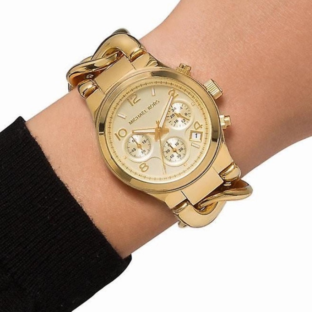 MICHAEL KORS MK3131 Runway Twist Chronograph Gold-tone Ladies Watch